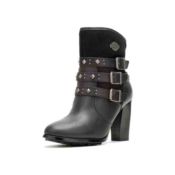 Harley-Davidson Women’s Abbey Leather & Suede Motorcycle Fashion Boot D83865 - Picture 1 of 8